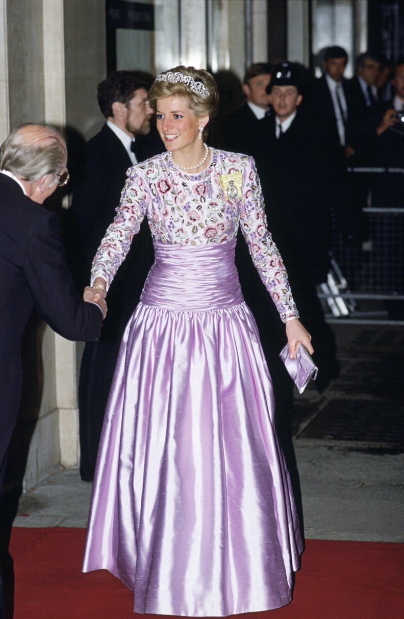 Princess Diana Wears a Catherine Walker Dress at the Claridge's Banquet in 1989