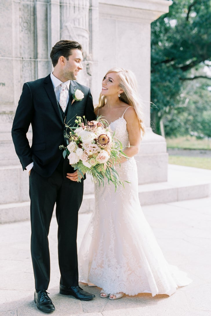 Pale Blush and White Roses | Spring Wedding Bouquets | POPSUGAR Love ...