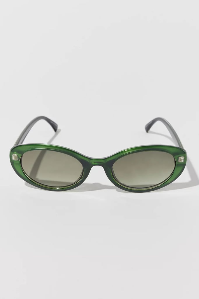Oval Sunglasses: Brita Brushed Oval Sunglasses