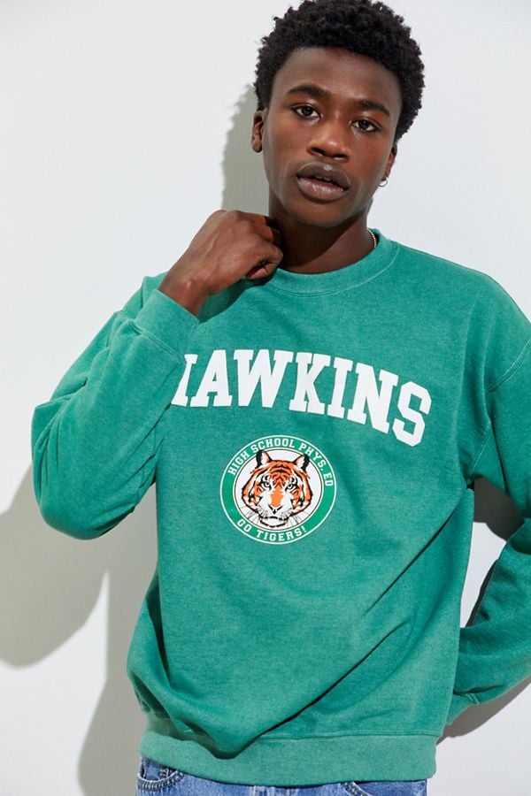 Urban Outfitters Stranger Things Hawkins High School Pigment Dyed Crewneck Sweatshirt