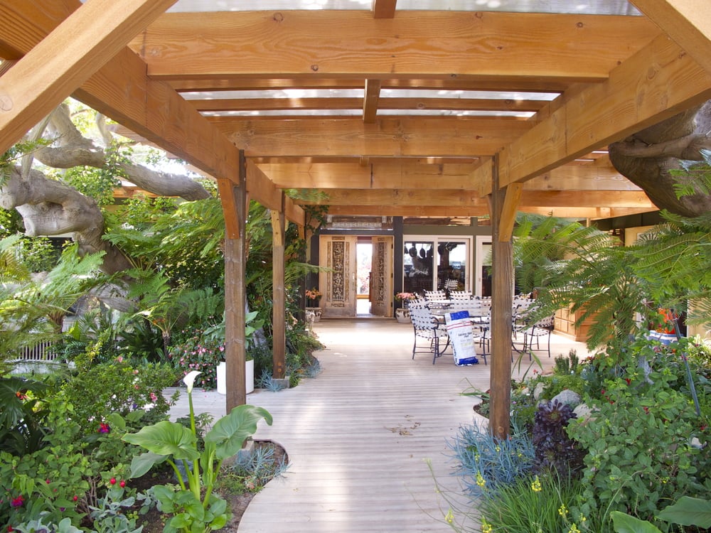 Covered walkways will shade Robin's guests as they move around the property.