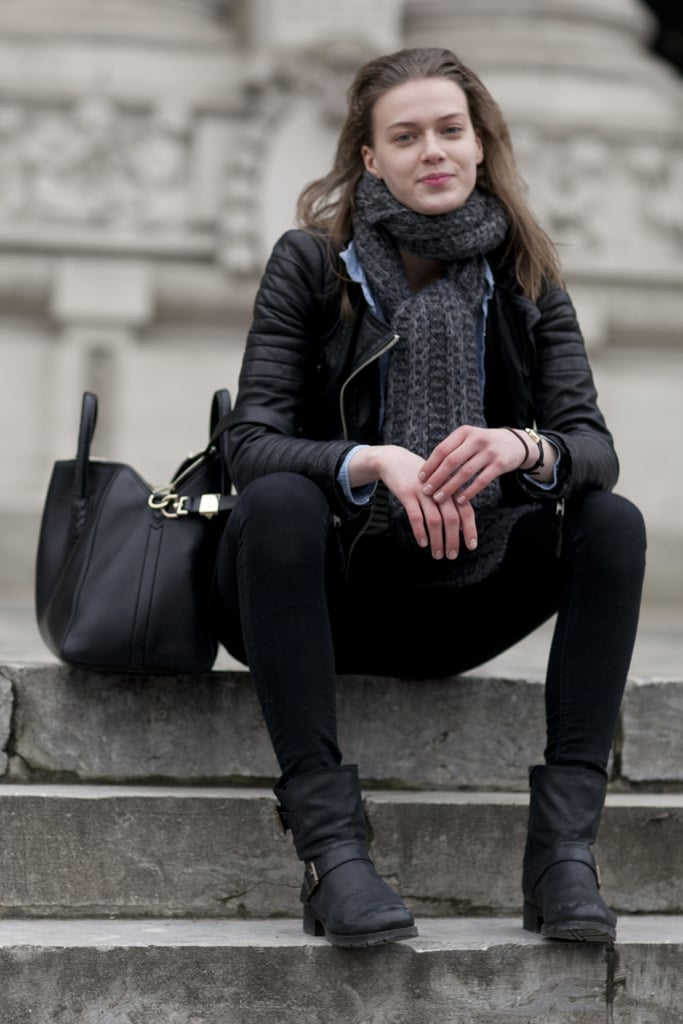The cool-girl essentials — from the leather jacket right down to the biker boots.
The cool-girl essentials — from the leather jacket right down to the biker boots.