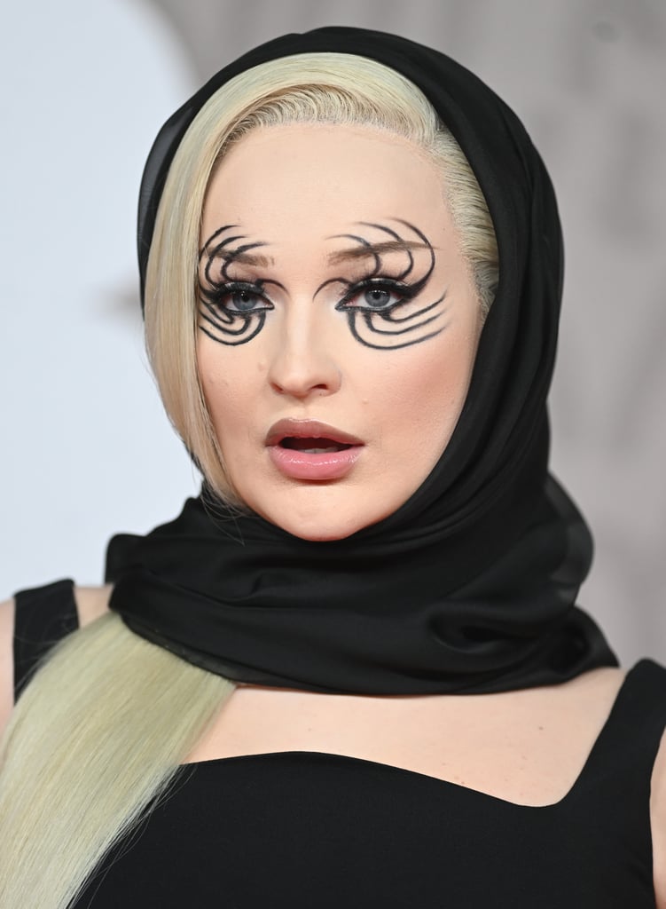 Kim Petras's Spider Eyeliner at the 2023 Brits