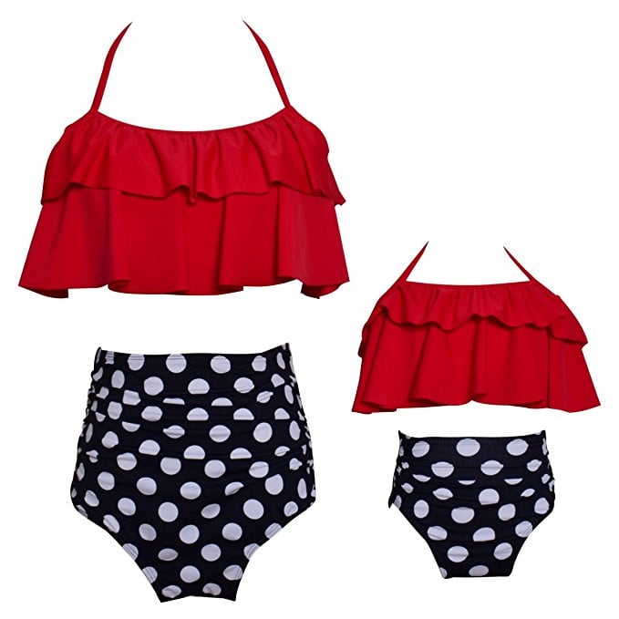 Mommy and Me High Waisted Matching Swimwear