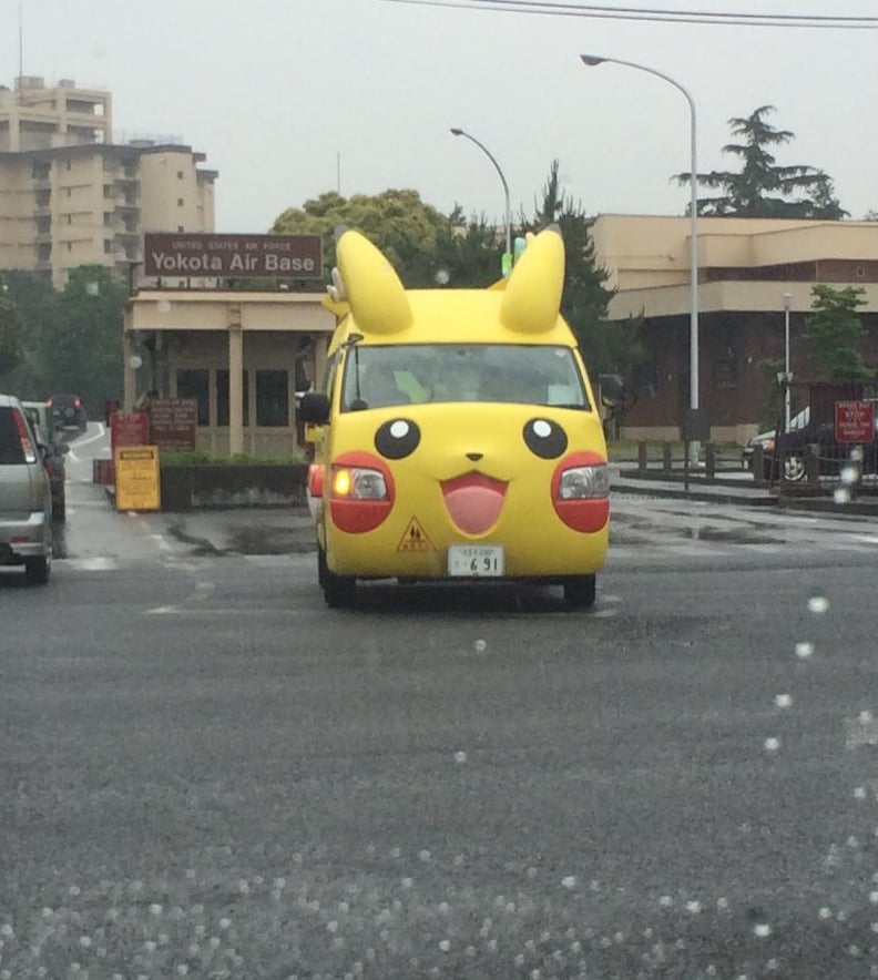 This Pikachu Bus That Takes Kids to School on an Air Force Base