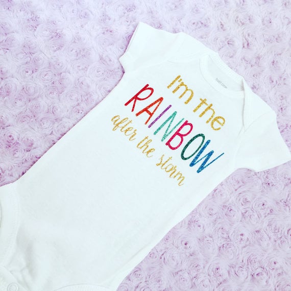 Rainbow Baby Glitter Onesie
