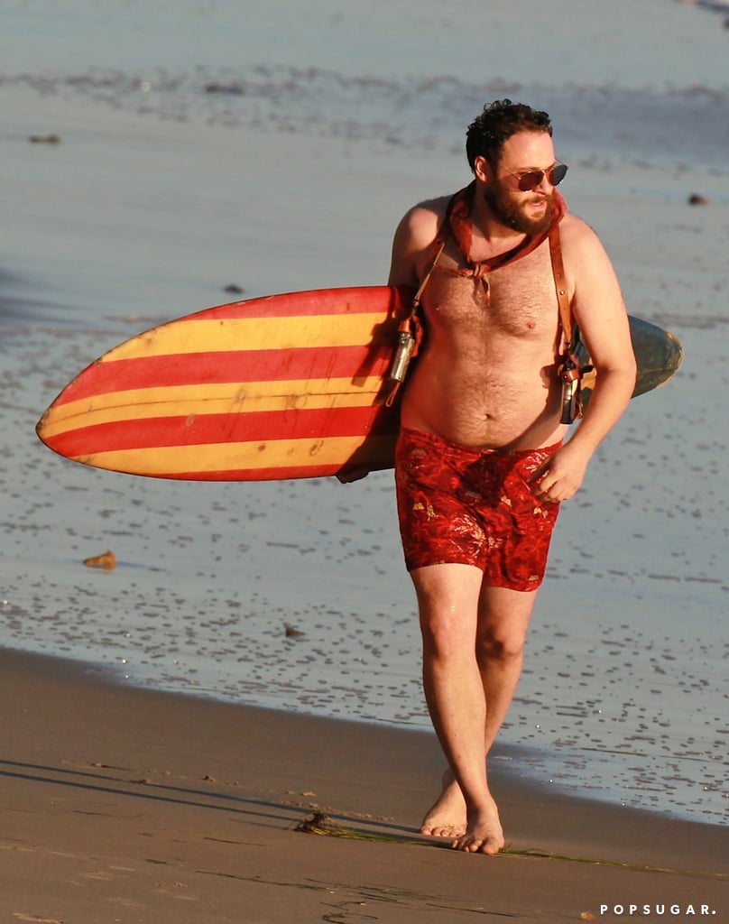 Seth Rogen hit the beach while filming scenes for Zeroville in Malibu, CA, on Wednesday.