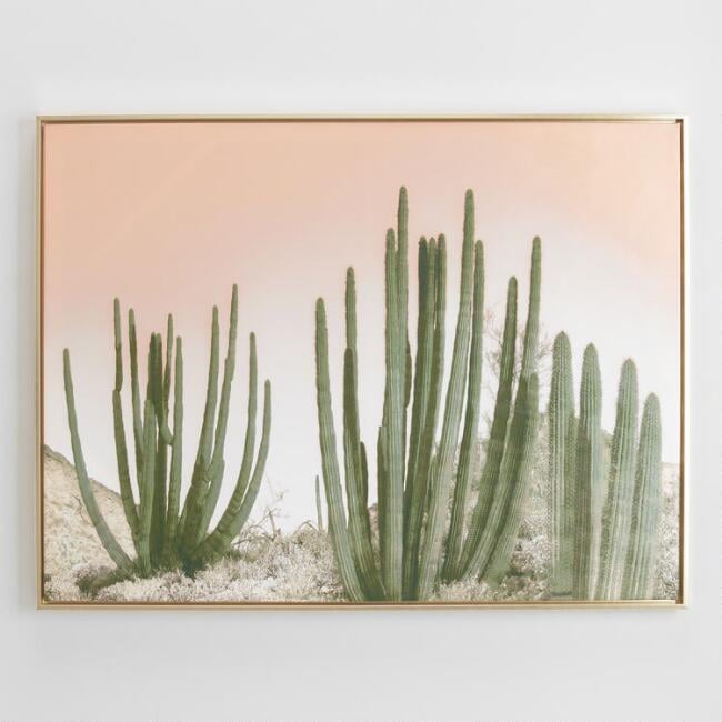 Cactus With Gold Frame