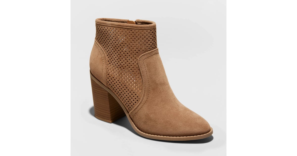 Crissy laser cut heeled ankle booties outlet