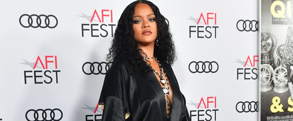 Rihanna Paired Her Vintage Silk Robe With Strappy Heels