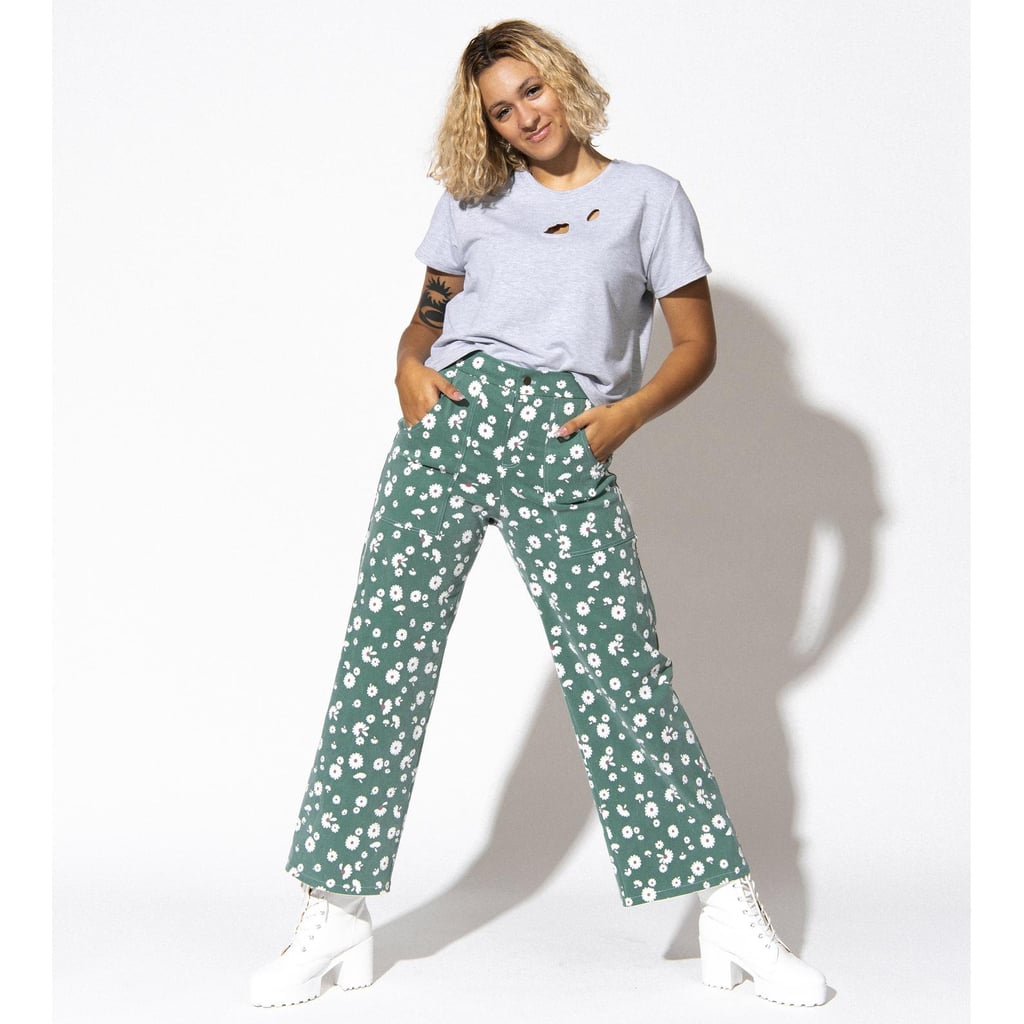For a Floral Twist: Sara Bergman Daisy Wide Leg Jeans