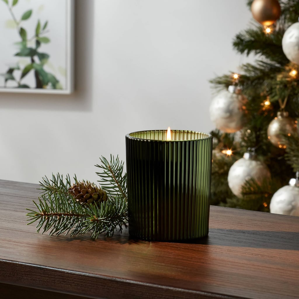 For the Holiday-Lover: Threshold Clear Color Spray With Gold Rim Holiday Balsam Candle