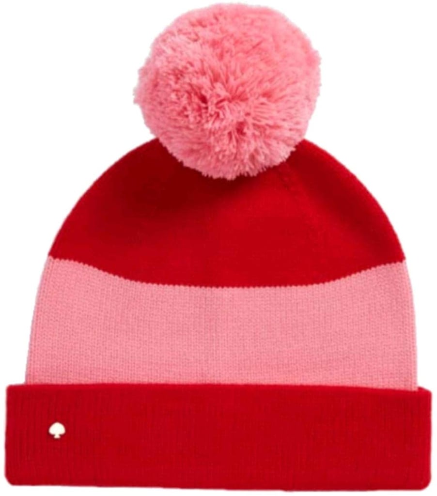 Kate Spade Color-Block Pom Beanie