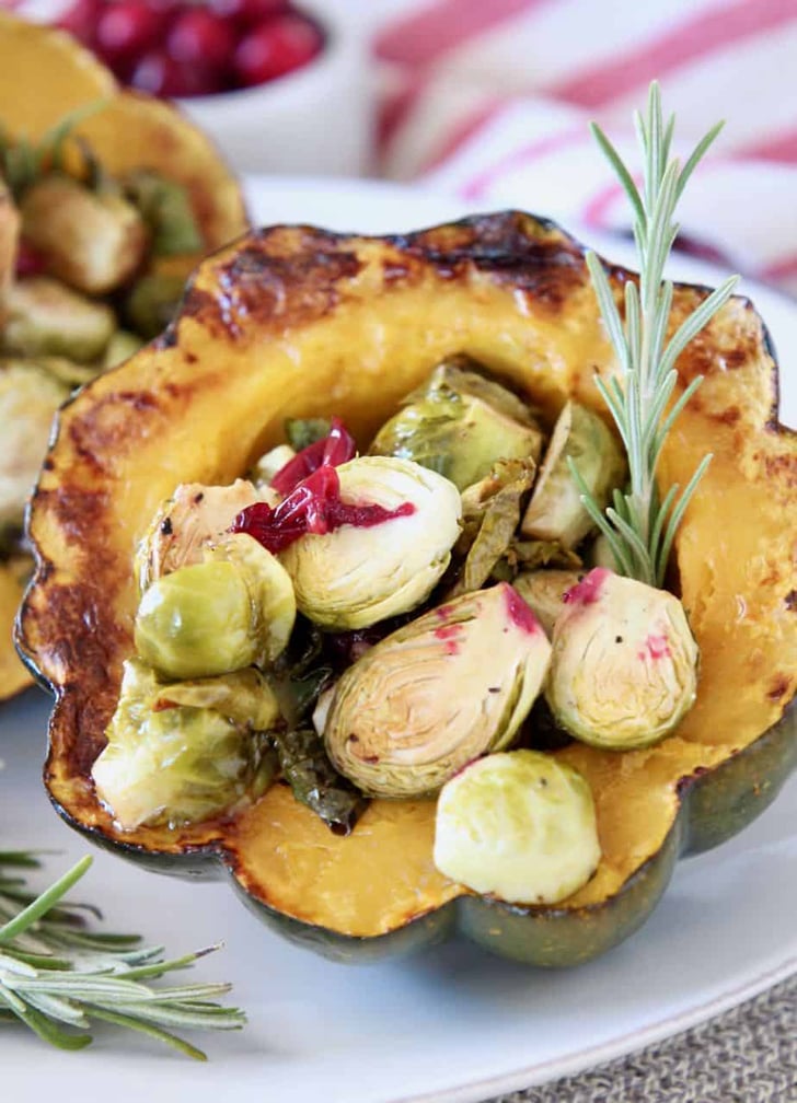 Cranberry Brussels Sprout Stuffed Acorn Squash | Friendsgiving Food ...