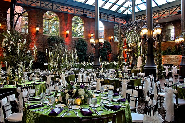 Give a warehouse a garden vibe with plenty of greenery.