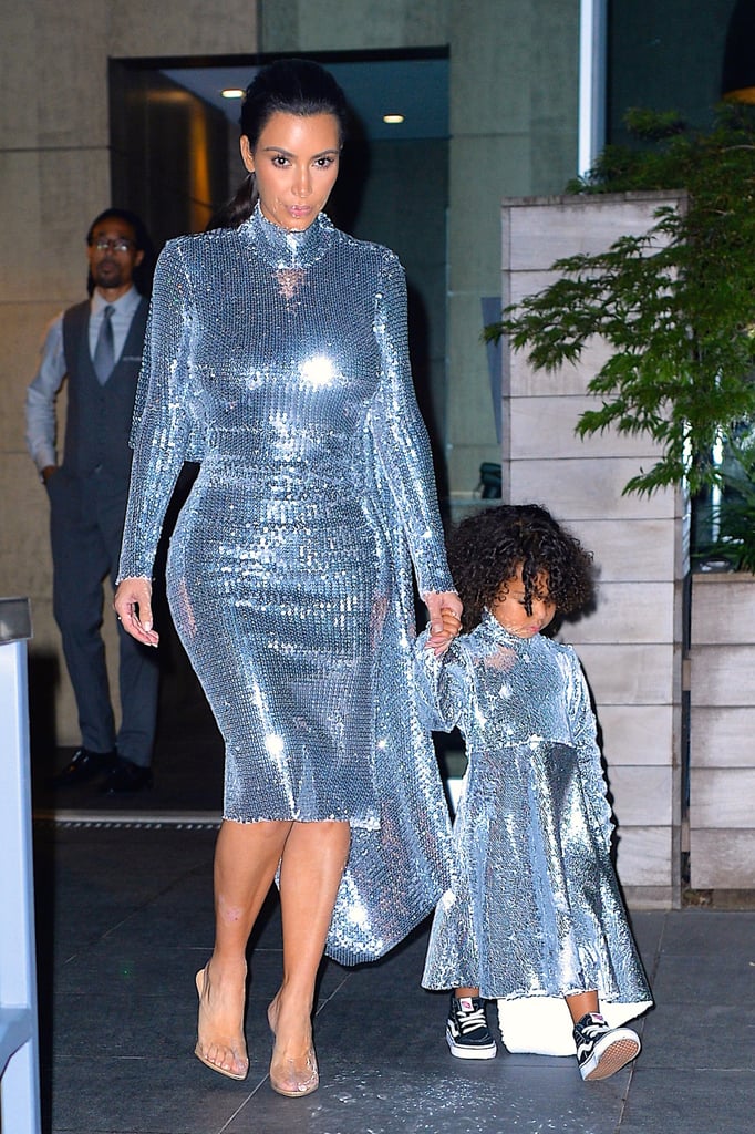 Kim Kardashian and North West in Matching Vetements Dresses