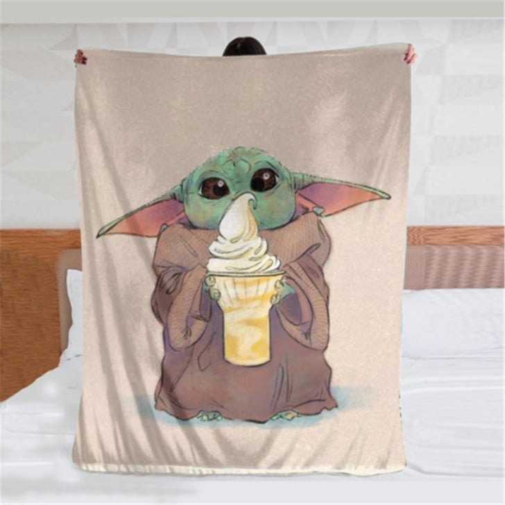 Baby Yoda Flannel Blanket Say