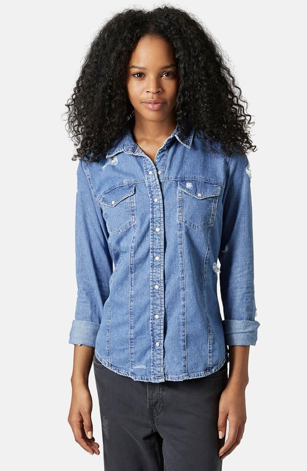 Topshop Western Denim Shirt ($65 