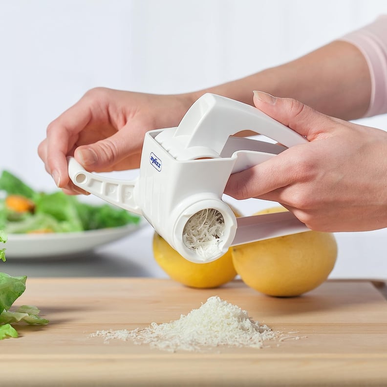 Handheld Rotary Cheese Grater With Handle Nuts Vegetables Chocolate White  Modern