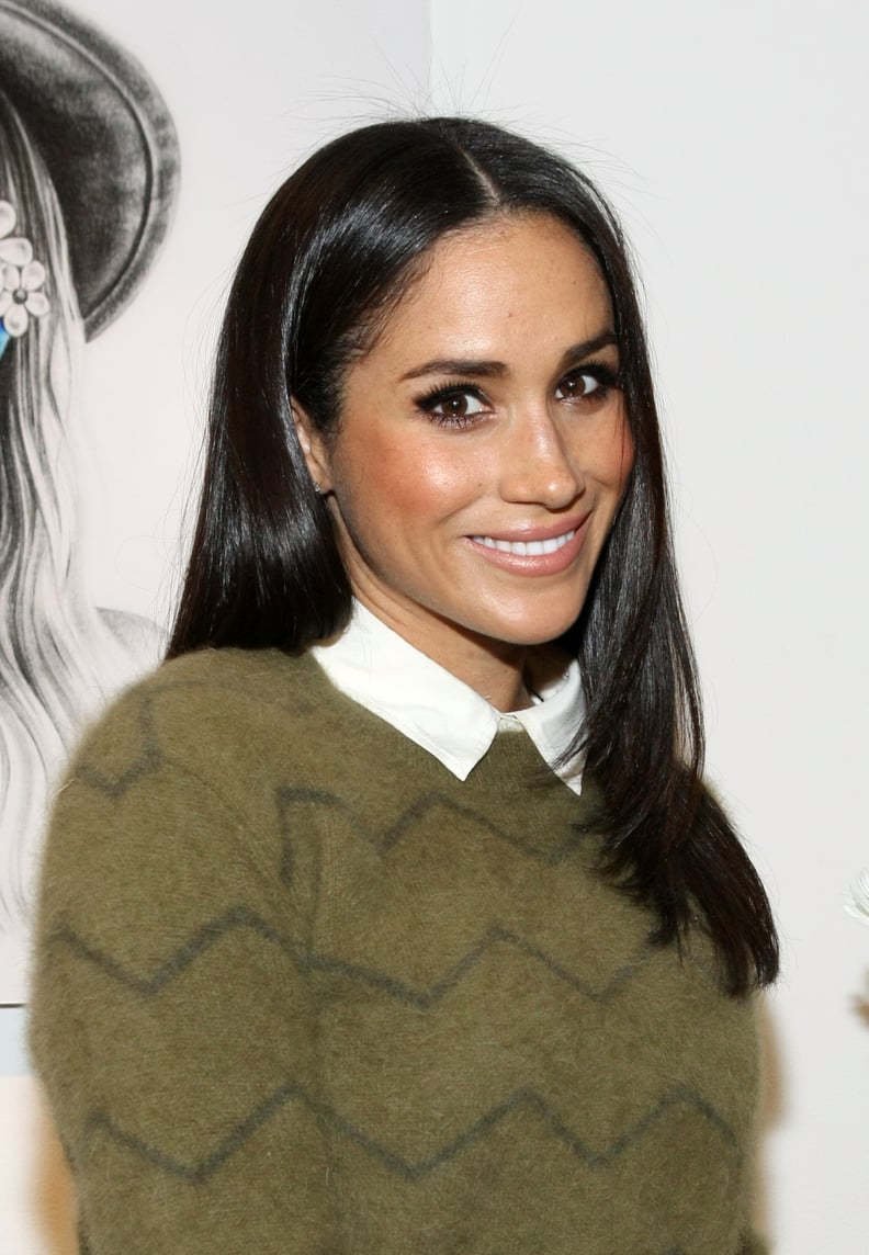 Meghan Markle's Straight Onyx Hair, 2014