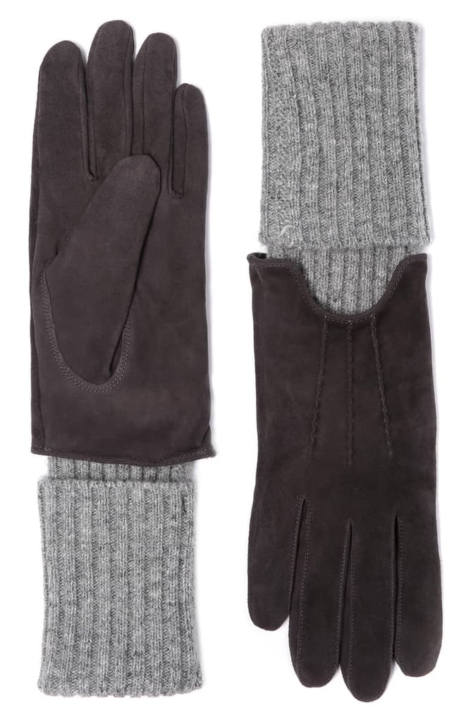 Soia & Kyo Rib Trim Tech Suede Gloves