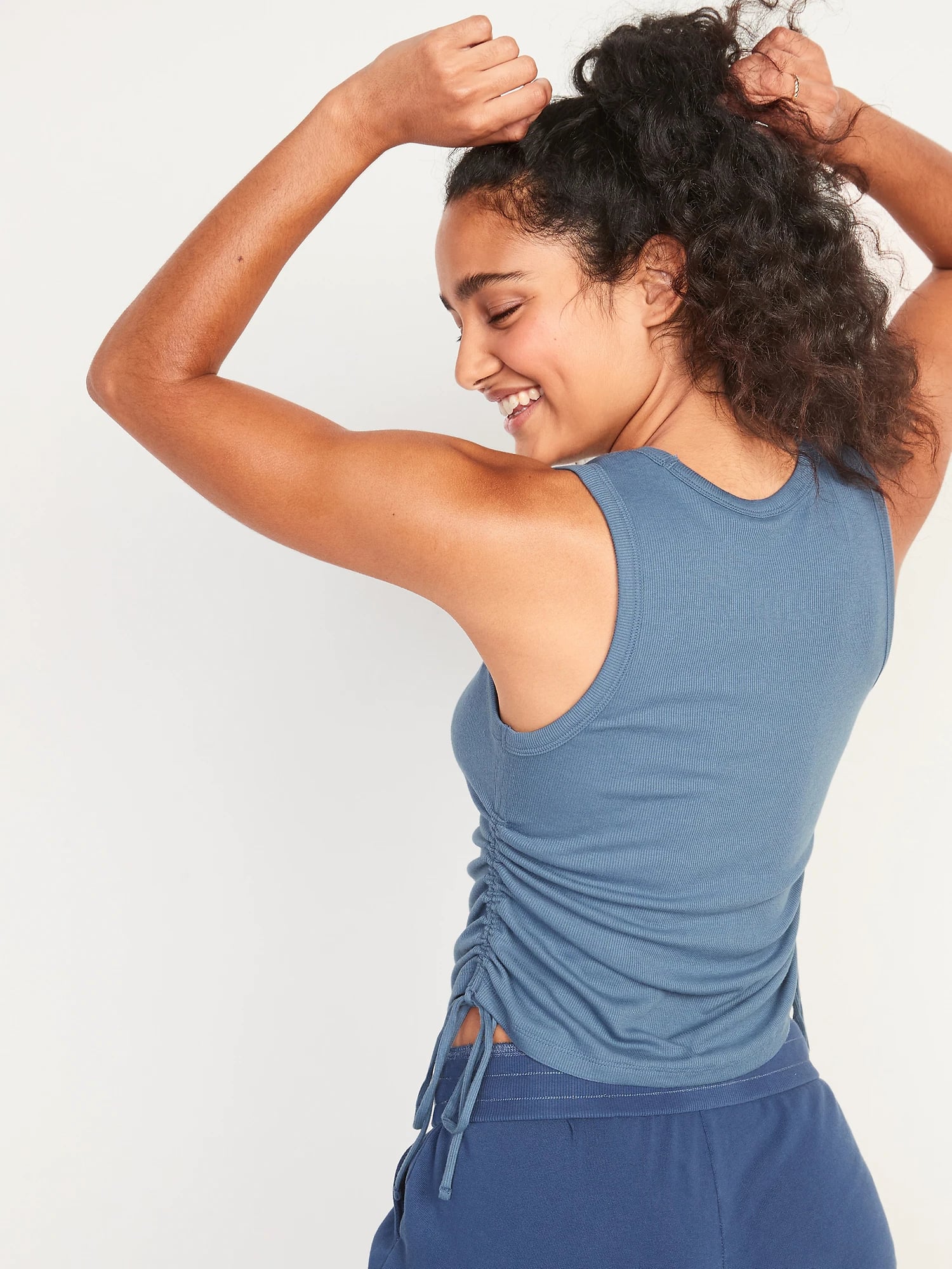 Old Navy UltraLite Rib-Knit Side-Cinch Cropped Tank Top, 22 Old Navy  Workout Pieces We Already Watched Fall Right Into Our Carts For Autumn