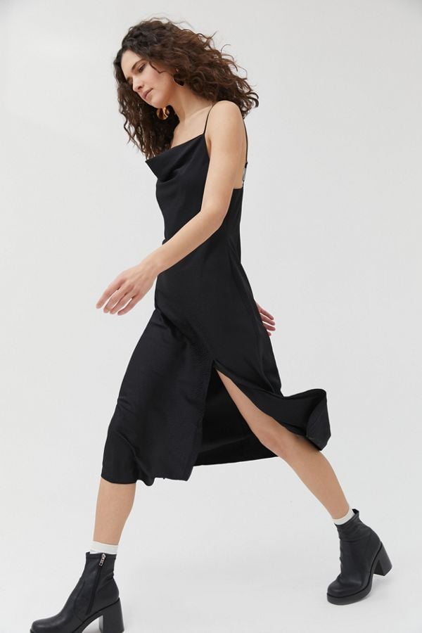 Urban Outfitters Mallory Jacquard Midi Slip Dress