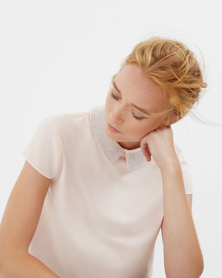 Hellia Embellished Pearl Cotton Top ($185)