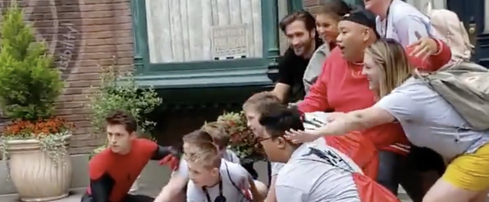 Spider-Man Cast Surprising Fans at Disneyland Video May 2019
