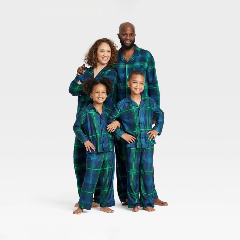 Wondershop Holiday Blue Tartan Plaid Flannel Matching Family Pajamas