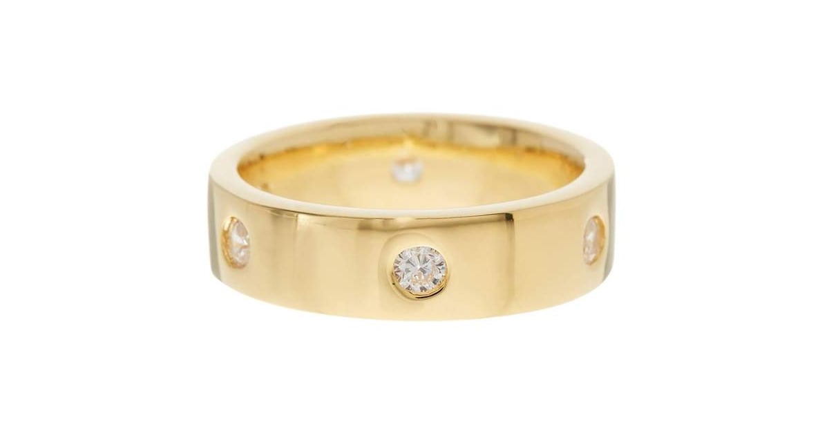 Sterling Forever Women's Classic Station Cubic Zirconia Band Ring | Emily Ratajkowski's Wedding ...