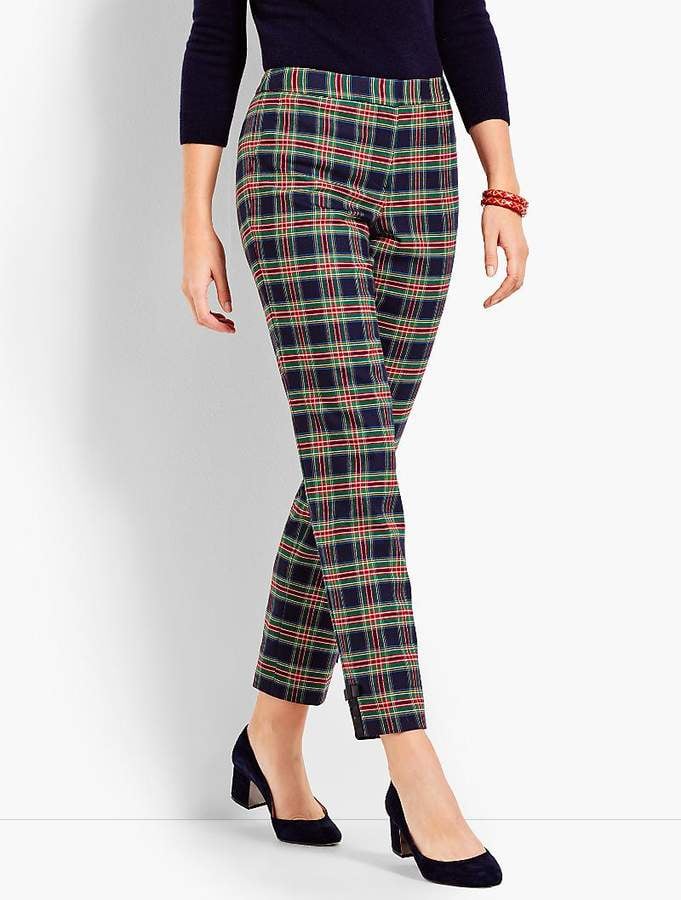 Talbots Traditional Plaid Straight Ankle Pant