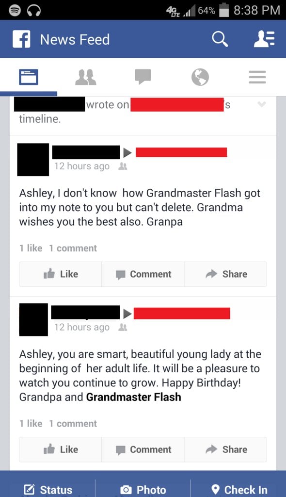You can keep in touch with Grandma on Facebook.