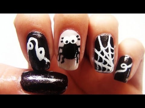 Spider-Themed Nails