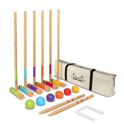 GoSports Standard Size Backyard Outdoor Lawn Croquet Game