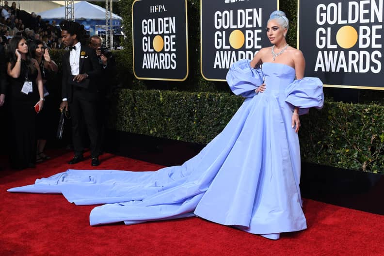 Gaga golden shop globes dress