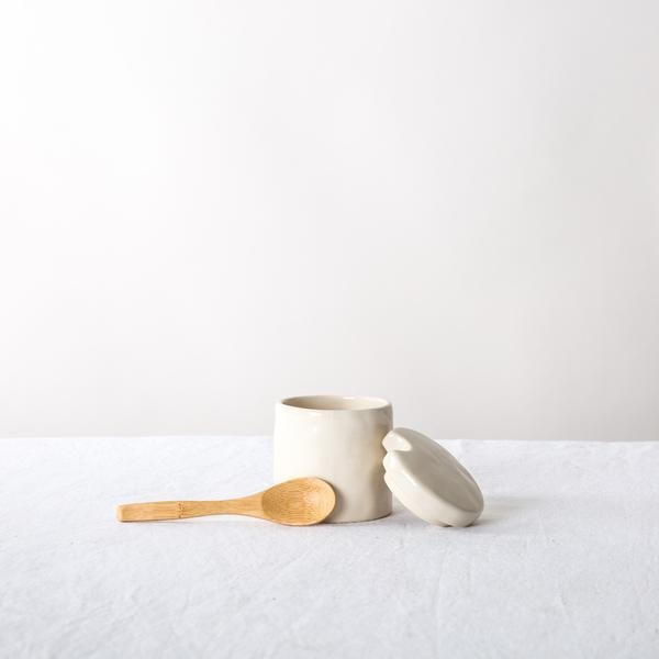 Stoneware Sugar and Canister Spoon