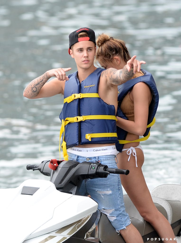 Justin Bieber and Hailey Baldwin in Miami Pictures