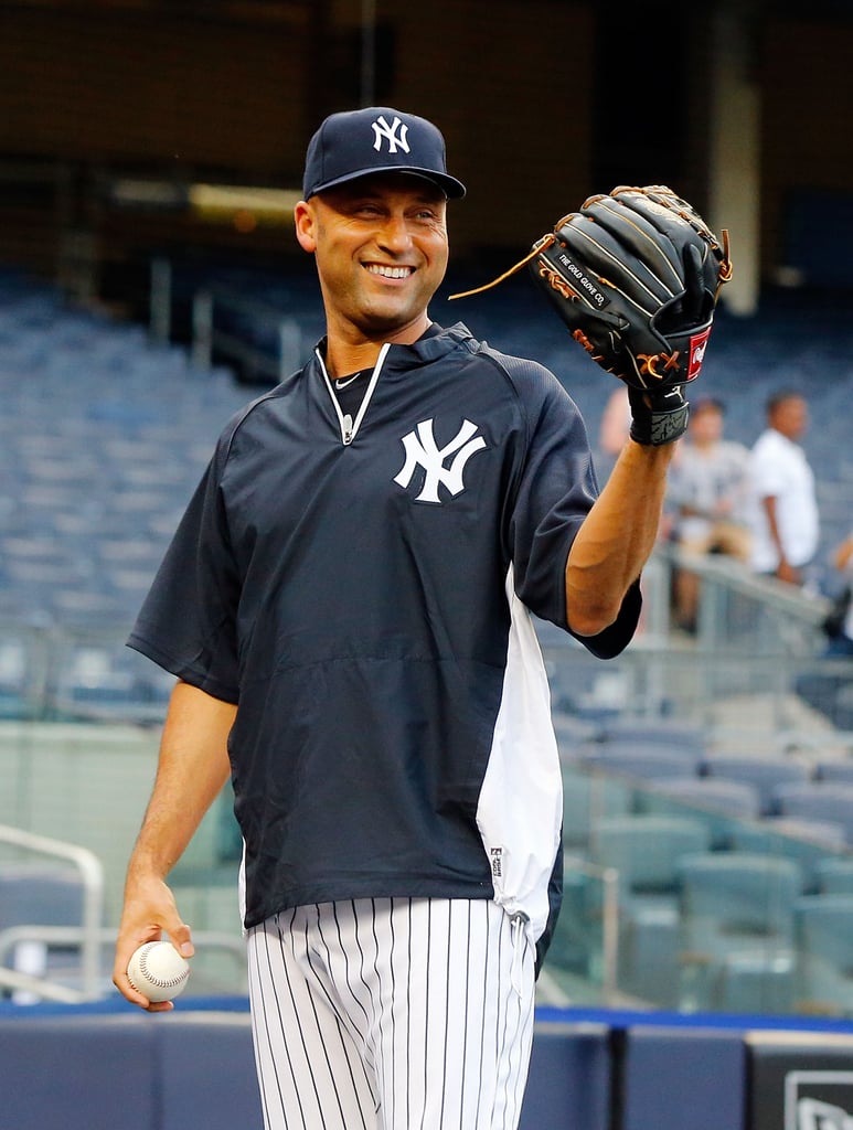 Wearing a Mitt. | Hot Derek Jeter Pictures | POPSUGAR Celebrity Photo 24