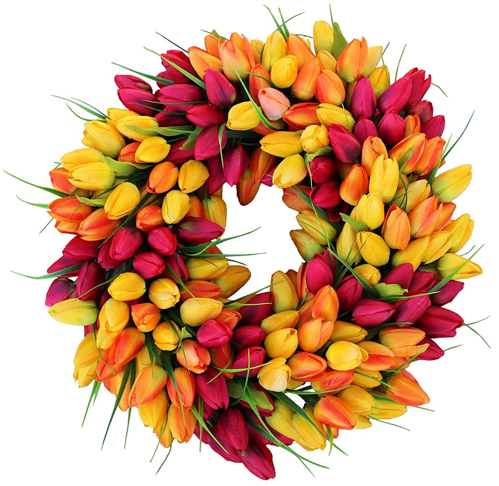 The Wreath Depot Blush Tulip Front Door Wreath
