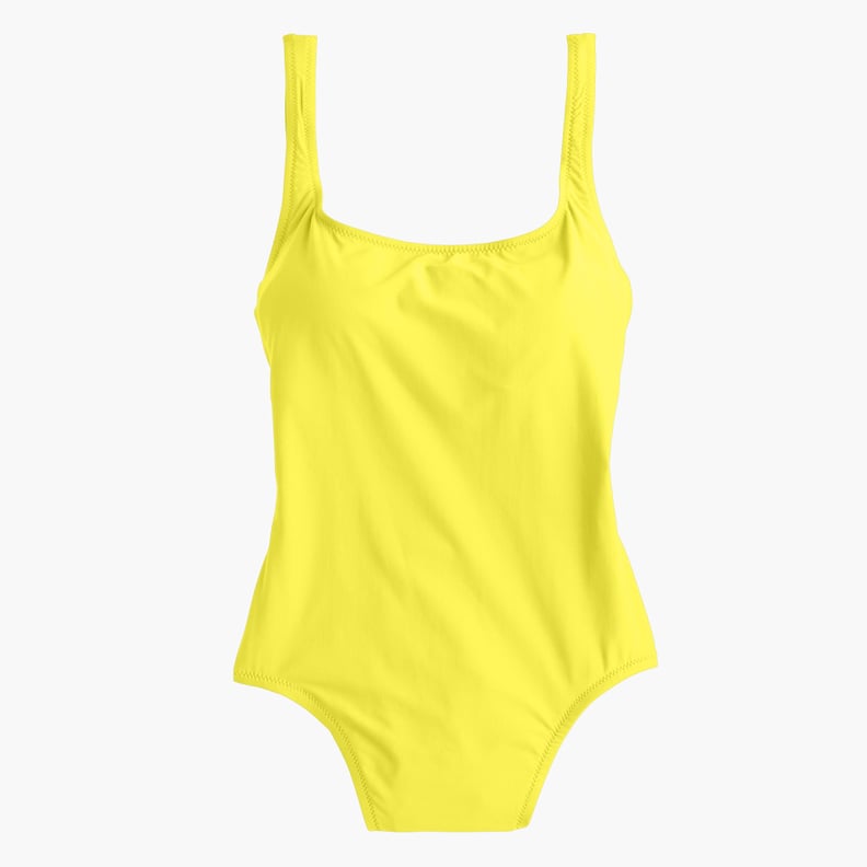 Emma Roberts Wearing Alix Yellow Swimsuit | POPSUGAR Fashion