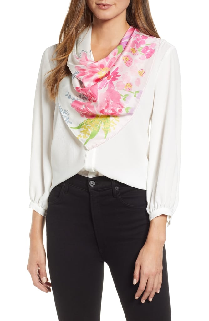 Kate Spade Deli Flowers Square Silk Scarf
