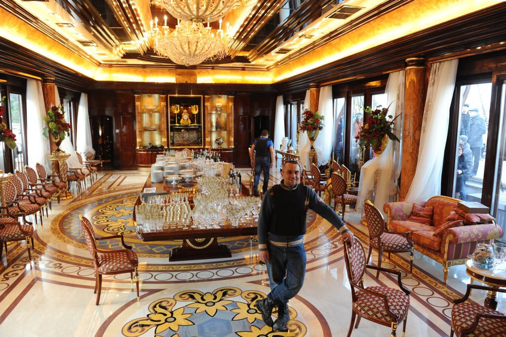 A protester posed for a photo inside the estate.