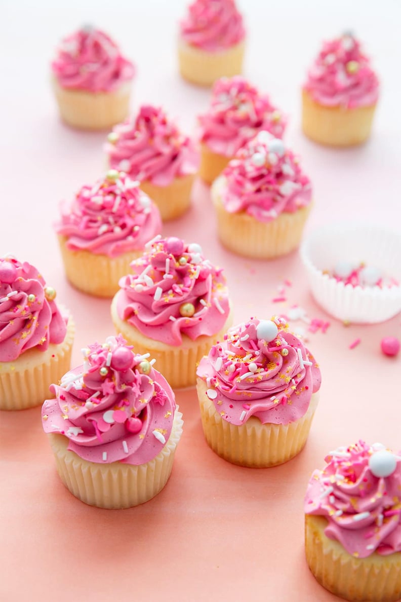 Sprinkle-Filled Cupcakes With Marshmallow Buttercream