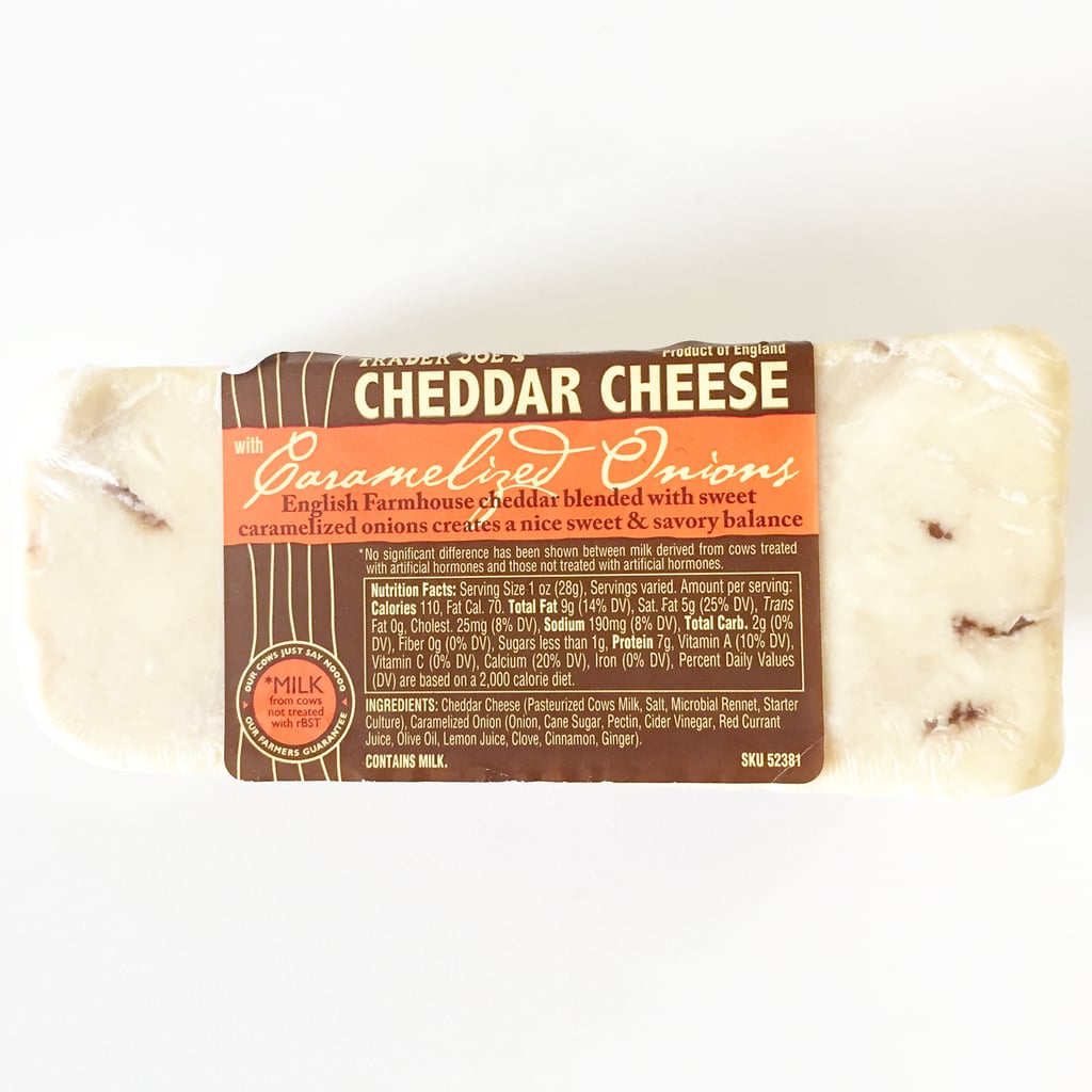 Trader Joe's Cheddar Cheese With Caramelized Onions ($9/pound) Trader Joe's Cheddar Cheese With Caramelized Onions ($9/pound)