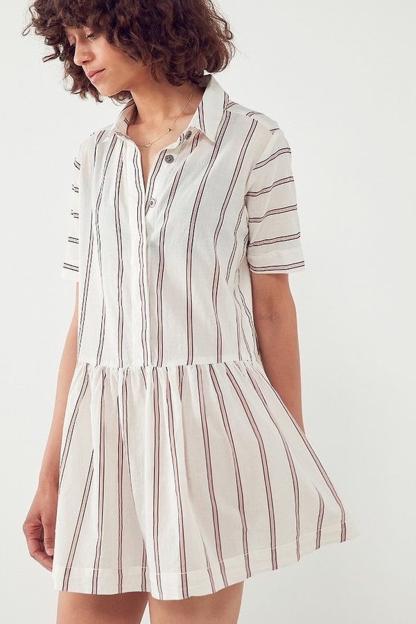 BDG Kennedy Striped Drop-Waist Mini Dress