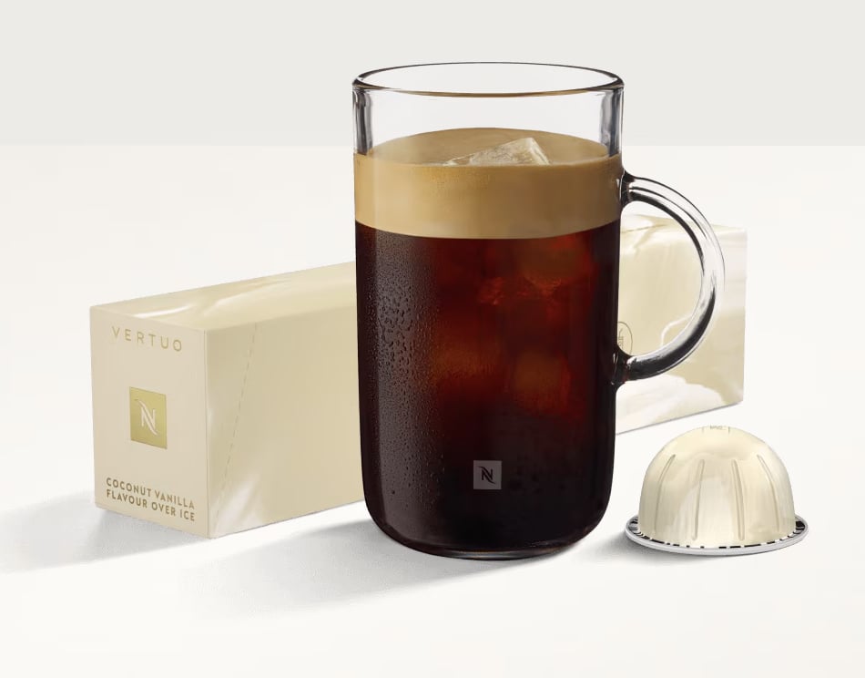 Nespresso Coconut Vanilla Flavor Over Ice