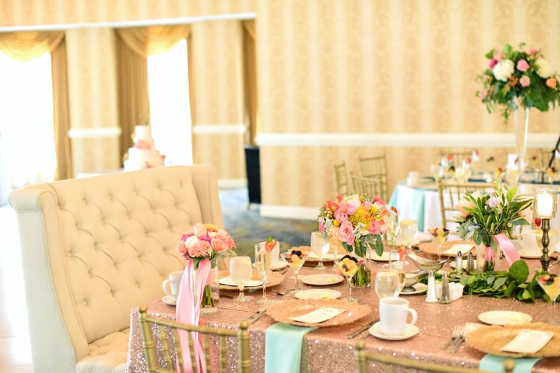 Locate (or DIY!) gold-backed chairs for the reception.