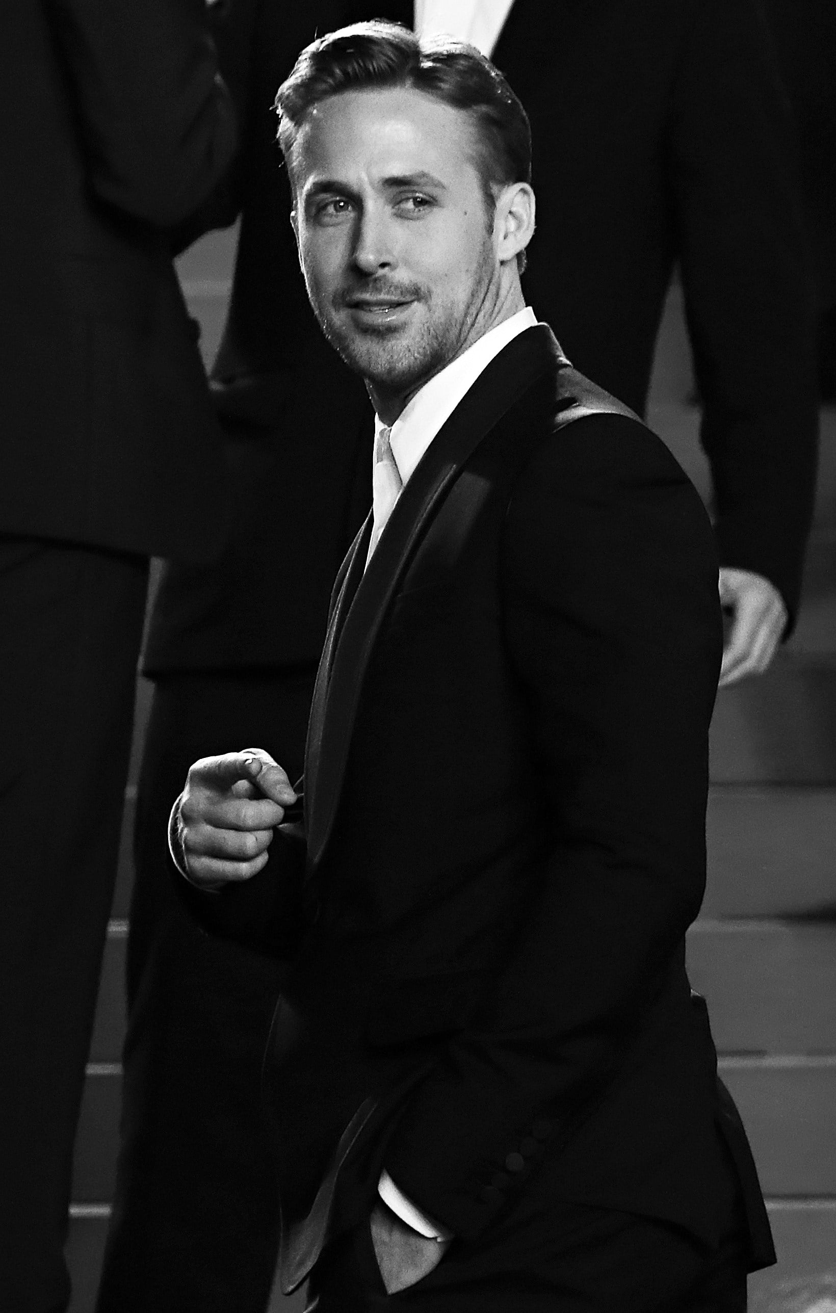 ryan gosling black suit