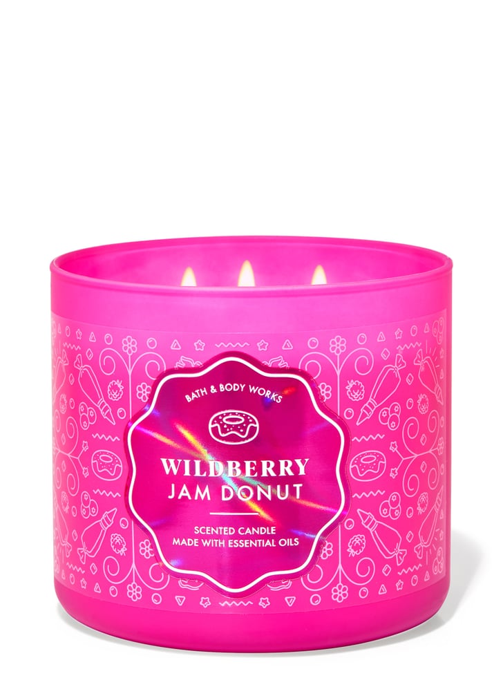Bath & Body Works Wildberry Jam Donut 3Wick Candle Bath and Body